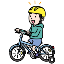 イラスト：自転車に乗る人3