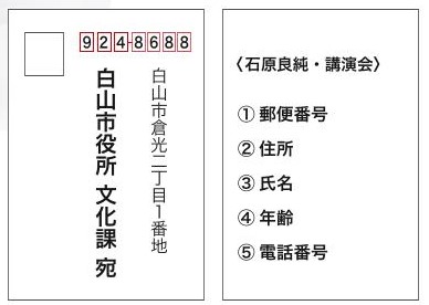 ハガキの記入例