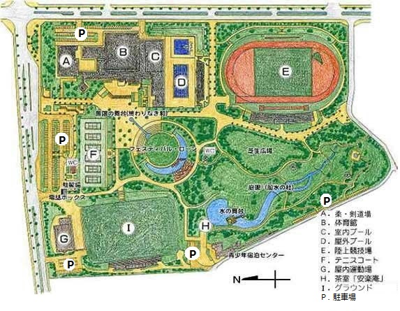 イラスト：松任総合運動公園全体マップ