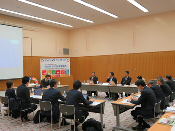 写真：平成30年度第2回白山市SDGs推進本部会の様子