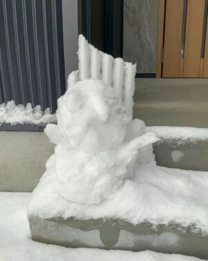 写真：雪だるま