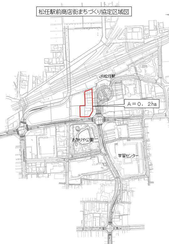 地図：駅前商店街協定区域図