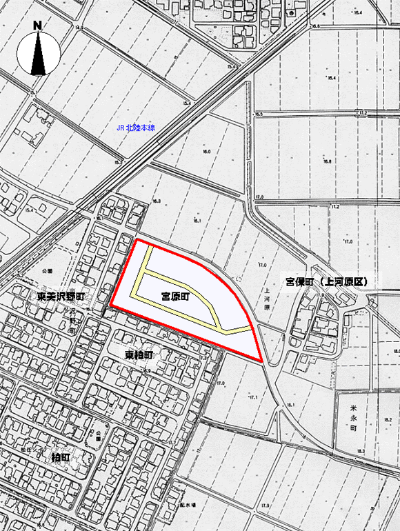 地図：宮原地区区域