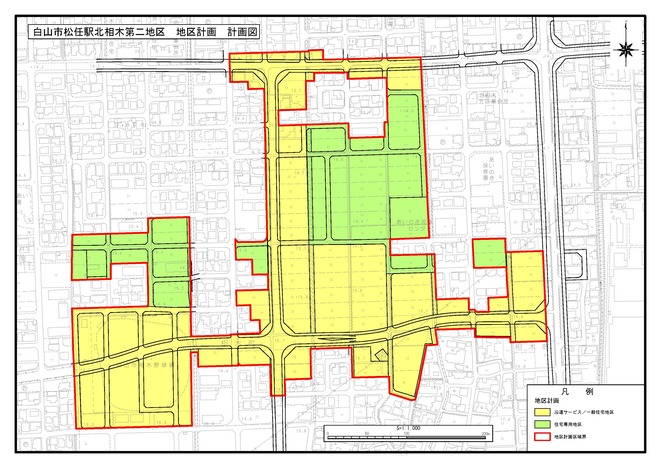 地図：松任駅北相木第二地区区域