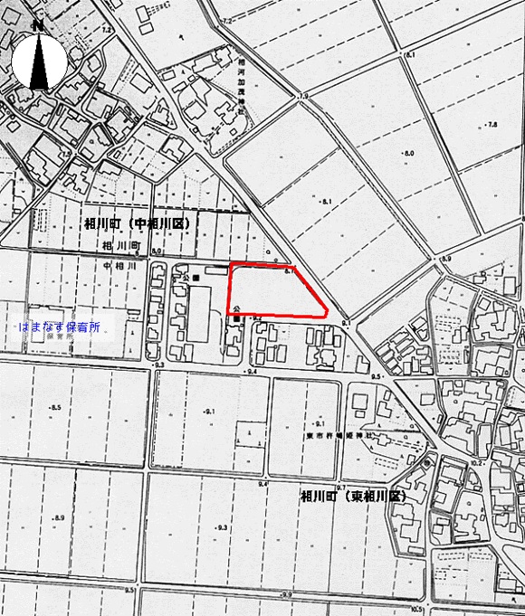 地図：相川地区区域