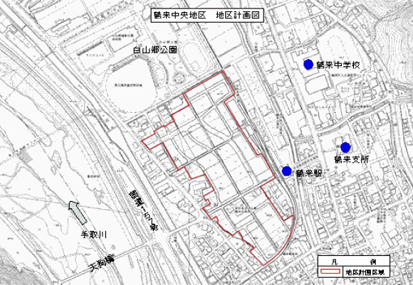 地図：鶴来中央地区区域