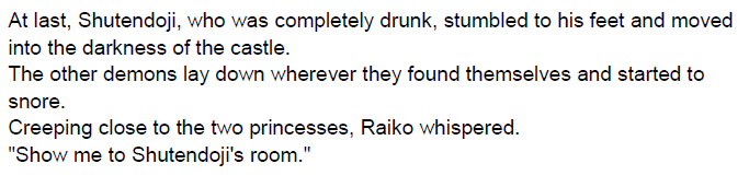 ”The Sake-Loving Demon”　Part2　英文14