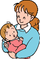 イラスト：母親と赤ちゃん