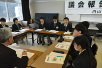 写真：石川県立翠星高等学校議会報告会の様子