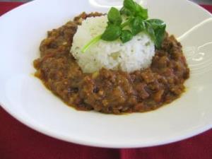 写真：ひき肉の和風トマトカレー