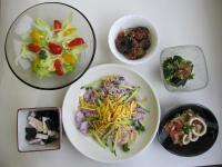 写真:出来上がった夏野菜の料理