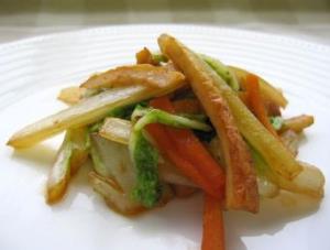 写真：白菜とちくわの味噌炒め