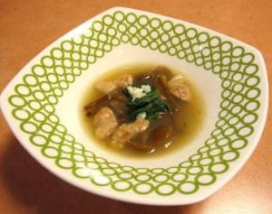 写真：白山野菜の治部煮スープ1