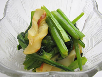 写真：小松菜のからし和え