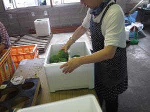 写真:箱詰めの様子
