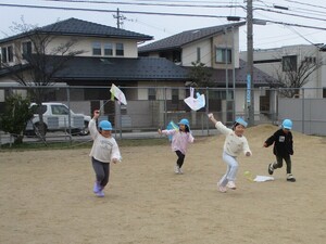 たこあげをしている様子