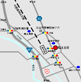 地図：鶴来支所道順