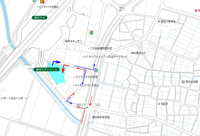 地図:防災活動拠点広場