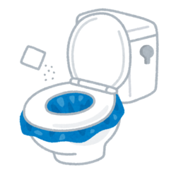 災害時のトイレのイラスト