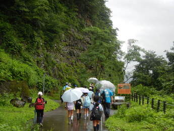 桑島化石壁到着