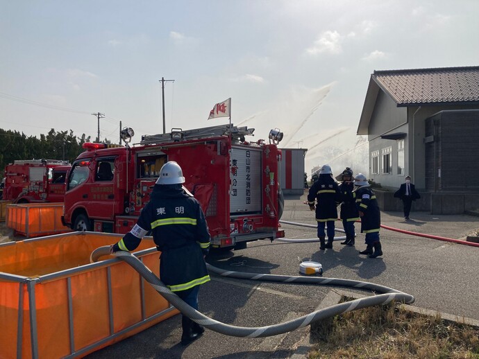 春季防ぎょ訓練の写真