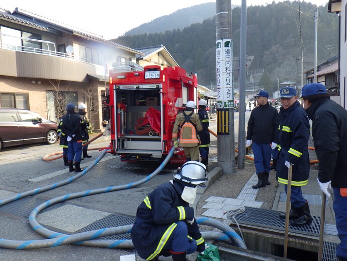 防ぎょ訓練の写真