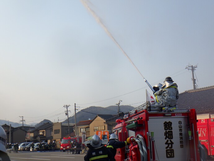 防ぎょ訓練の写真