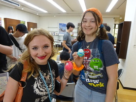 写真：金箔貼り体験