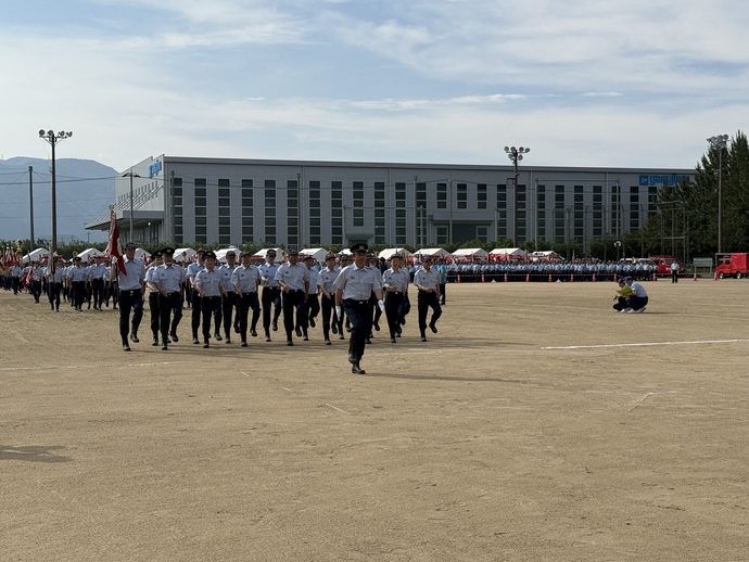 分列行進の様子