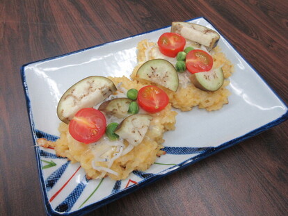 写真：白山の食材を使ったおこめピザ