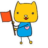 こころん旗振り