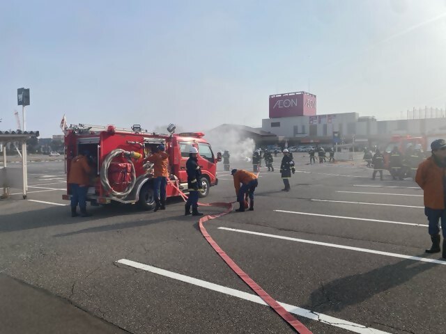 春季防御訓練の様子