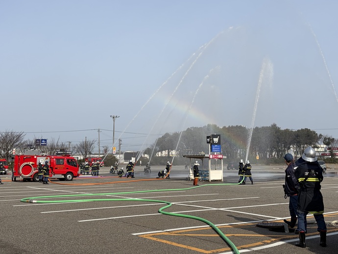 春季防御訓練の様子