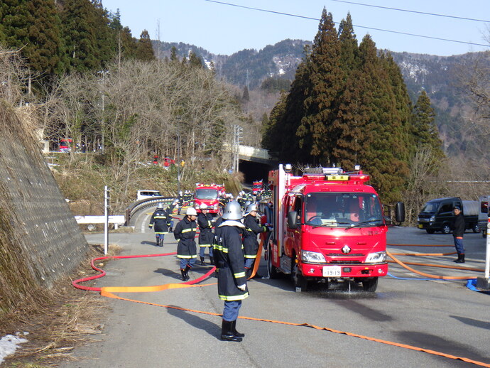 春季防御訓練の様子