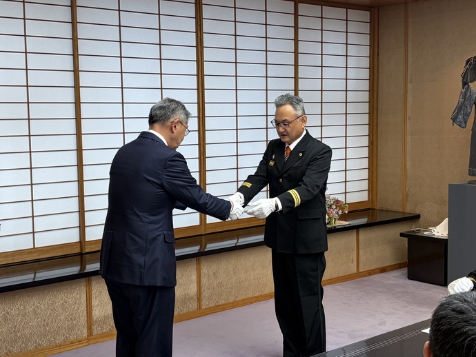写真:辞令交付式の様子(北消防団)