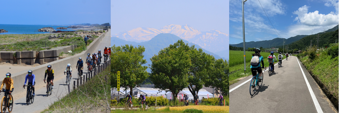 白山市の自転車風景
